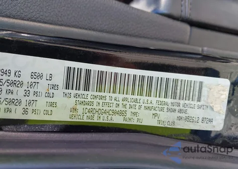 2017 Dodge Durango Gt Rwd из США, поврежденный, VIN 1C4RDHDG4HC904865